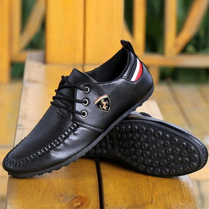 Italian Leather-Look Driving Shoes